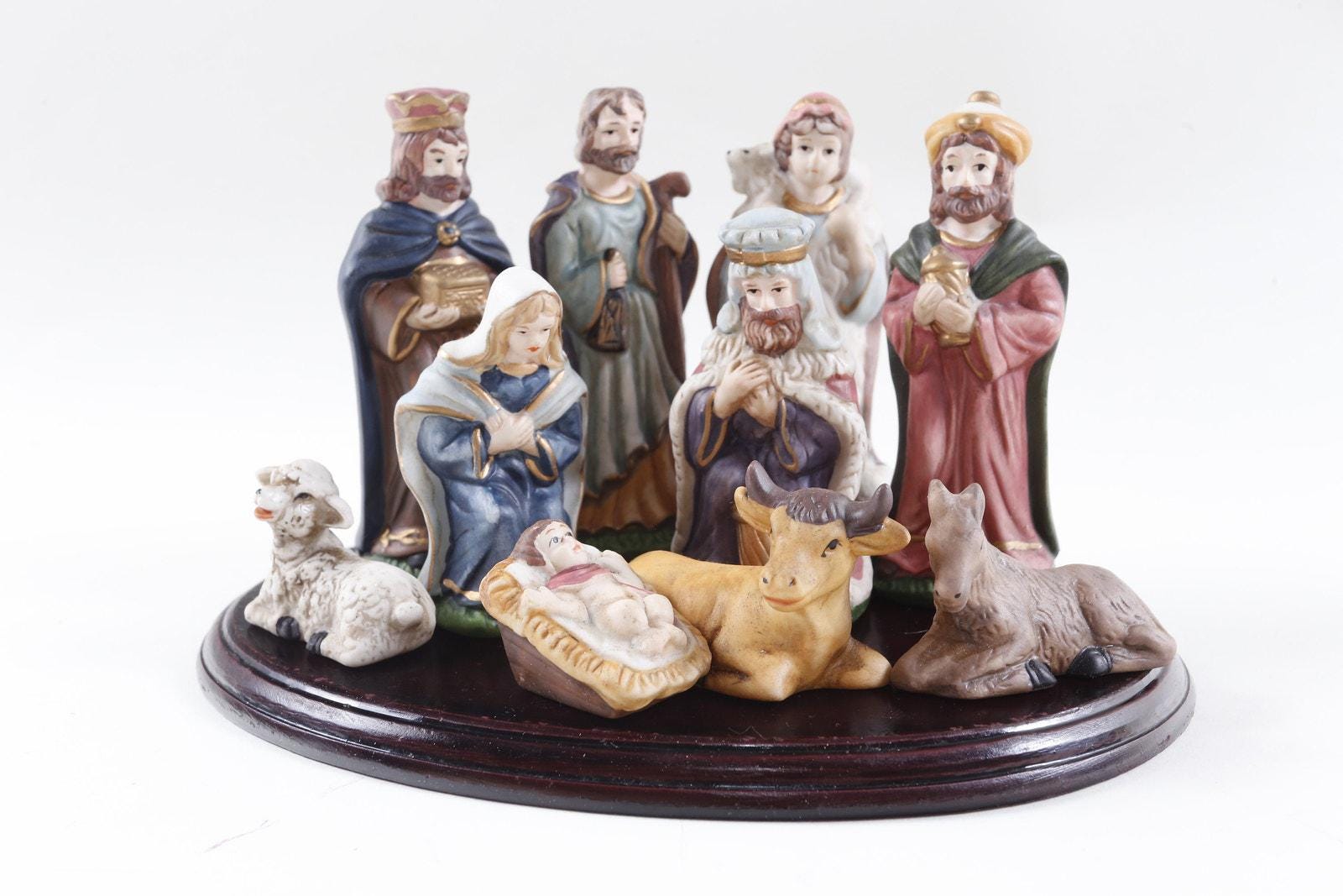 キリスト降誕クリスマス聖家族のシーンフィギュア写真小道具ホーム