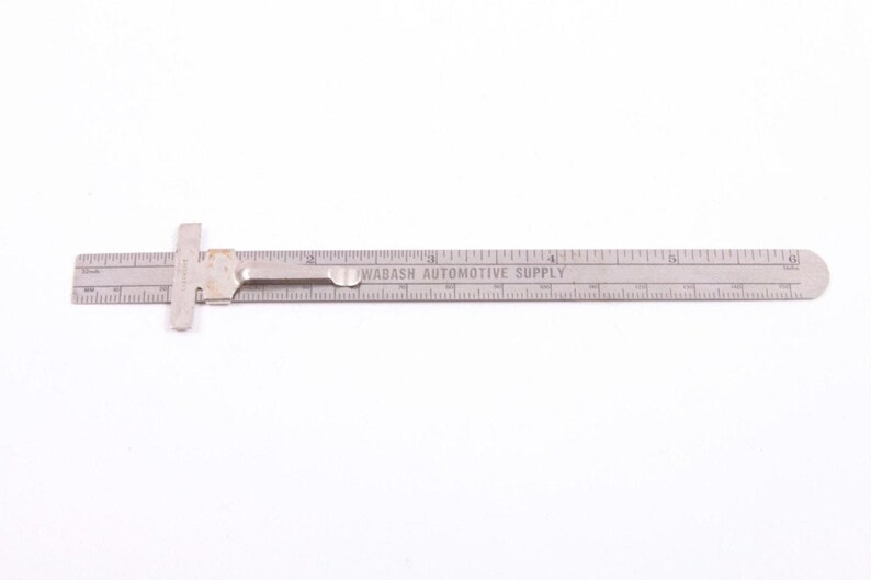 Washburn Automotive Supply Scale Ruler Vintage Depth Gage Ruler Slider ...
