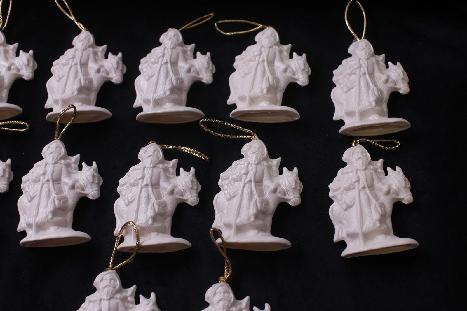 Vintage, Victorian, Santa Claus With a Donkey, Ornament, Lot