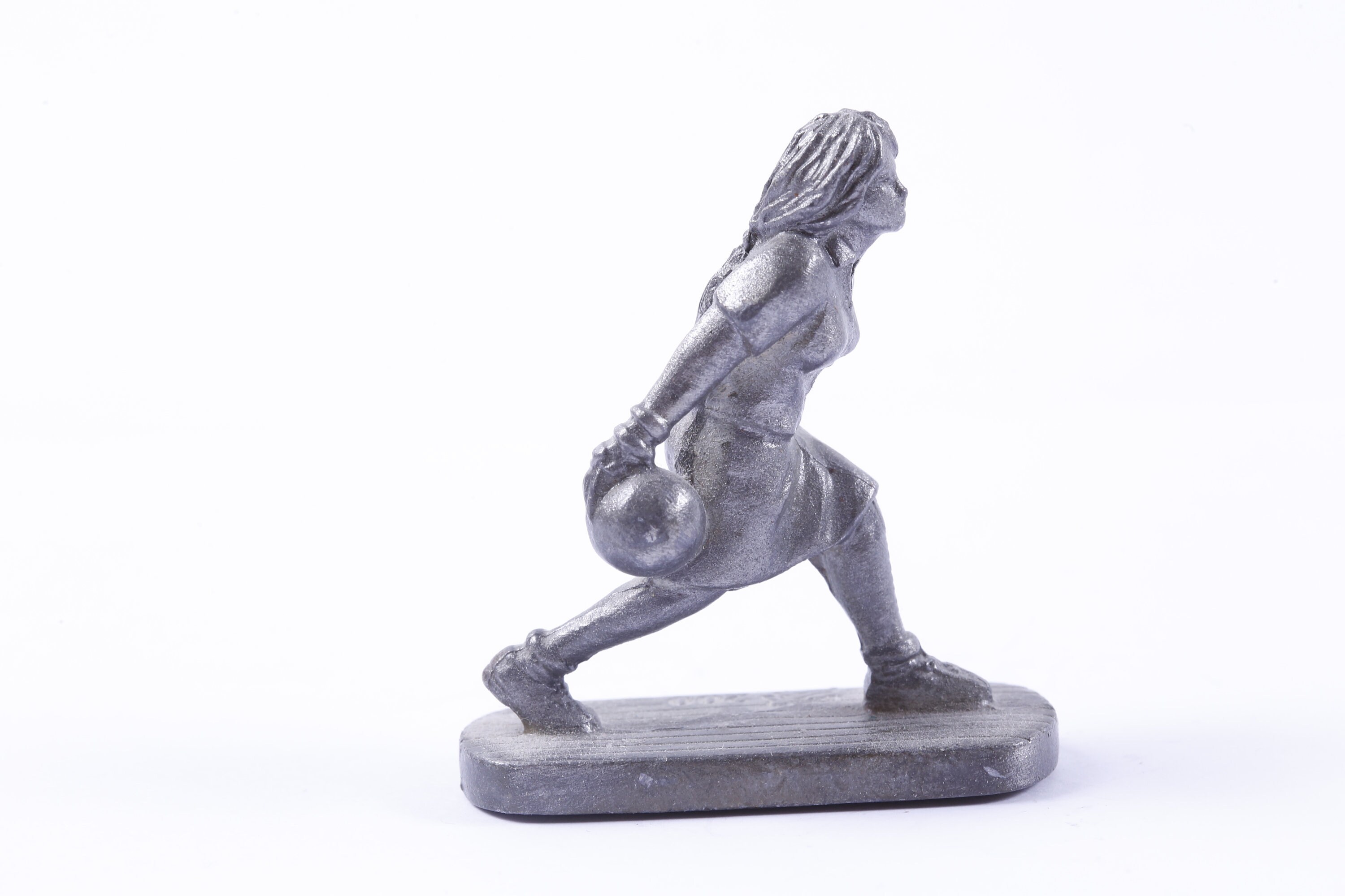 Interior Pewter Decor Ball Sports Girl playing Bowling Photo Prop ~ 20-01-290 Vintage Little Statuette Collection Figurine Interior Pewter Decor Ball Sports Girl playing Bowling Photo Prop ~ 20-01-290 Vintage Little Statuette Collection Figurine