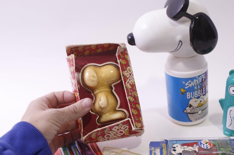 Peanuts, Snoopy, Bath, Lot, Toothbrush, Soap, Toiletries, Vintage ...