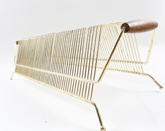 Goud, Messing, Brievenopberger, Kantoor, Papieropslag, Metalen plank, Huis, Interieur, Decor, Design, Vintage ~ 20-01-91