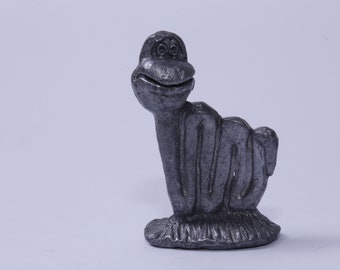 Ver mignon, serpent, Python, drôle, Miniature, étain, Figurine, 1 1/2", Animal, Statuette, intérieur, Decor, vintage, ~ M-17-02