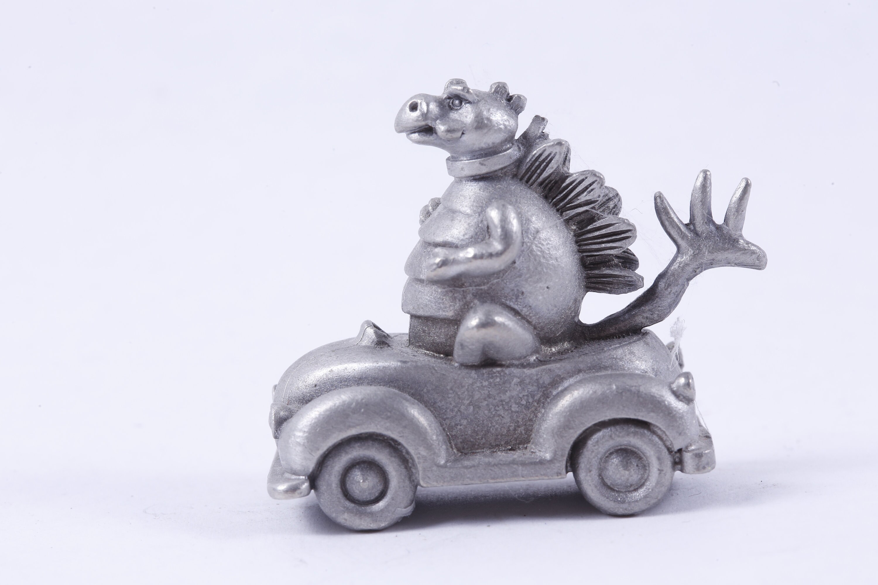 Dinosaur in Car, Signed, Pewter, Figurine, Spoontiques, PP779 ...