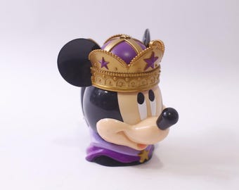 Disney on Ice, Mickey Mouse, Plastic Cup, Lidded, TinkerBell Mug, Drinkware, Vintage, ~ 251013-WH 1367