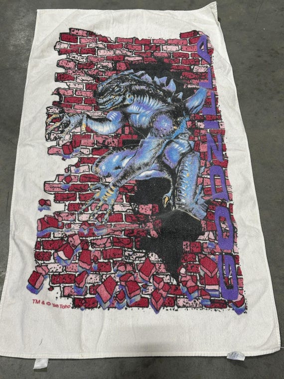1998, Toho, Godzilla, Bath Towel, 52x27", Pool Towel, Souvenir, Beach, Vacation Essentials, ~ 251228-WH 69