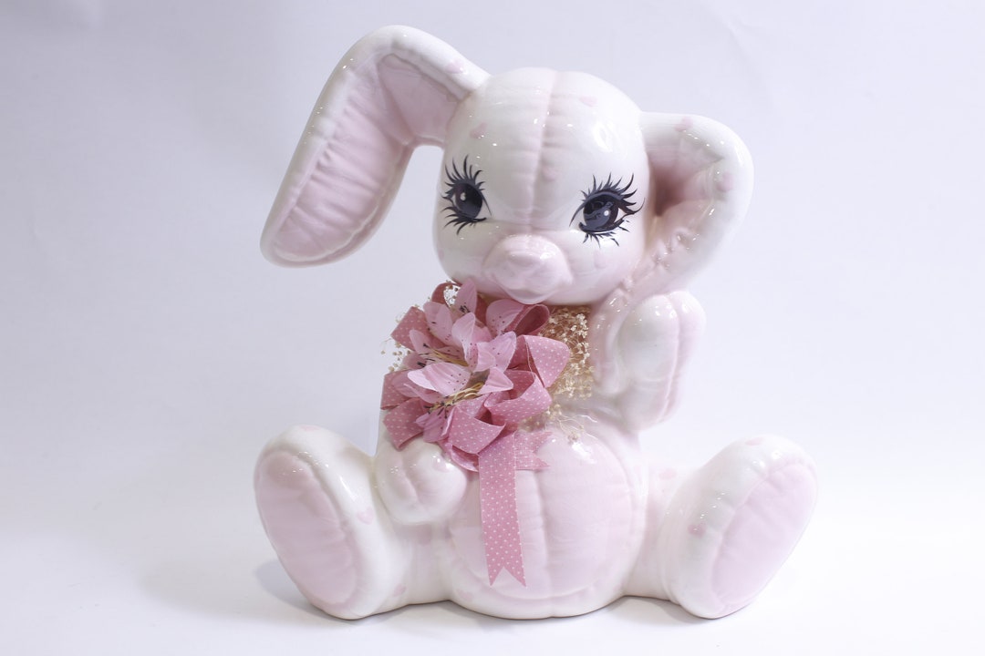 Kimple Mold, Patches Pink Painted, Camp, Ceramic, Bunny, Figurine ...
