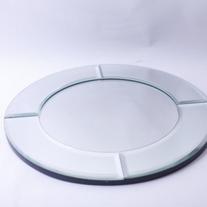 Mirror Charger Plate, 12 inches, Art Deco, Centerpiece, Dining Decor, Table Setting, Elegant, Serving Accessory, ~ 240111-WH 649