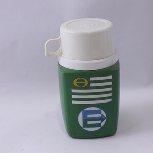 Vintage Green King Seeley Thermos with White Cup Lid, Travel, School, Beverage, Portable, Drinkware, ~ 241014-SHC SHC-071