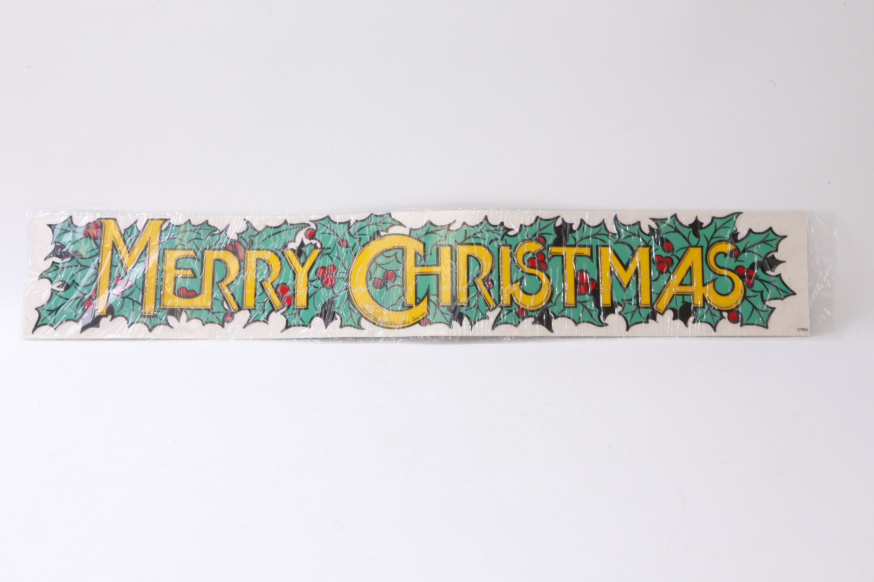 Buon Natale, Ritagliato, Banner anni '70, Decorazione, Collezione di designer, Divertimento festivo, Ornamento, Da collezione, Vintage, ~ 1073