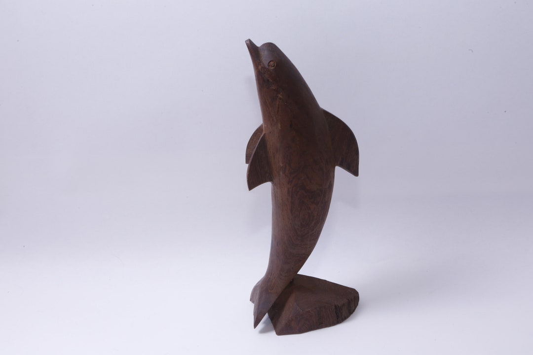 Dolphin Vertical Jump 11 Brown Wooden Figurine - Etsy