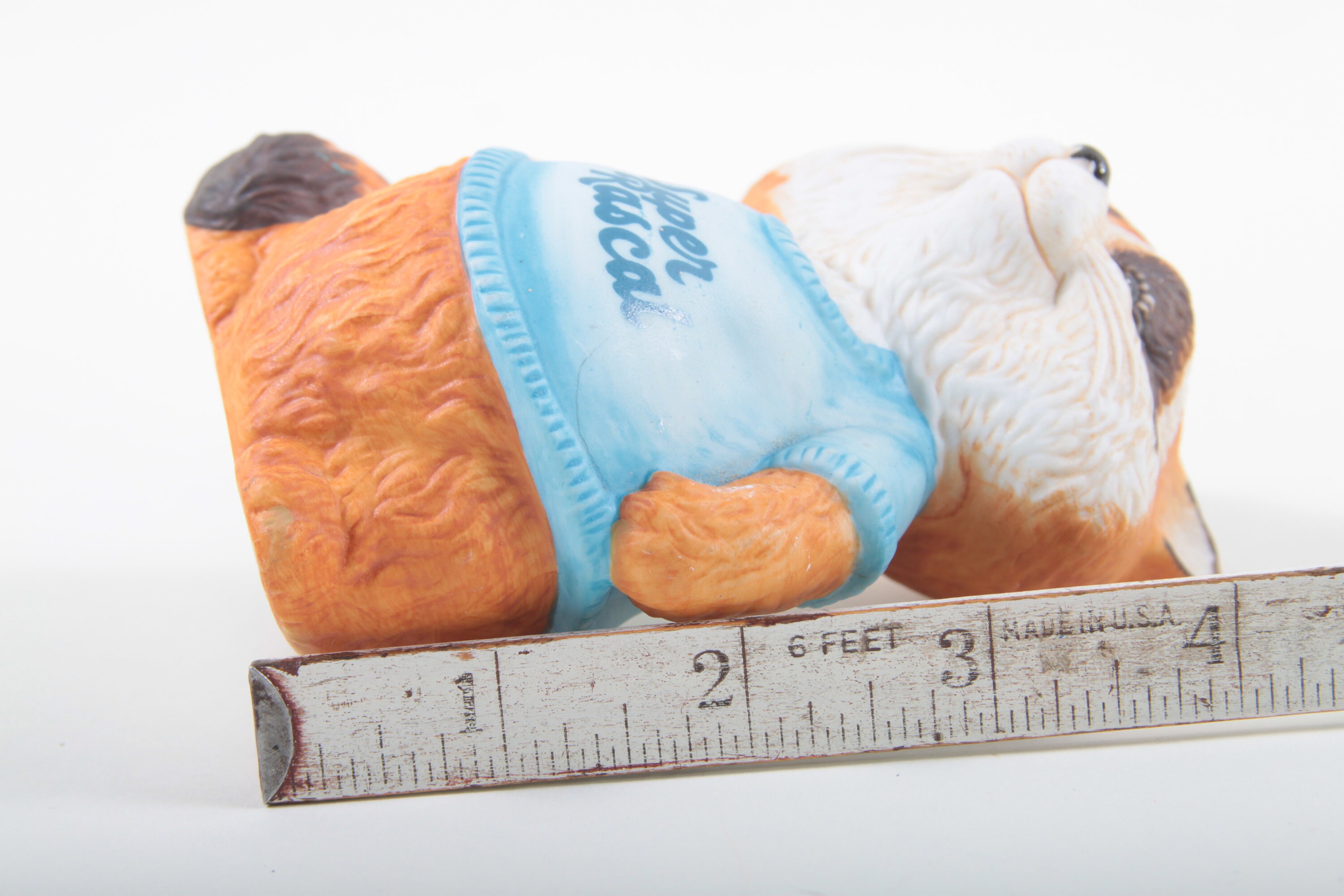 Shirt Tales Raccoon Ceramic Figurine Super Rascal Blue Sweater