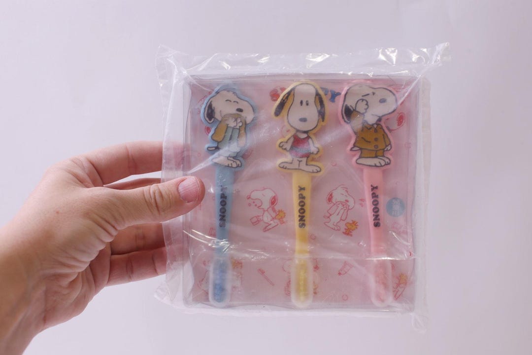 Peanuts, Japanese, Sanrio, Snoopy, Toothbrush, Set of 3, Sealed, Oral ...