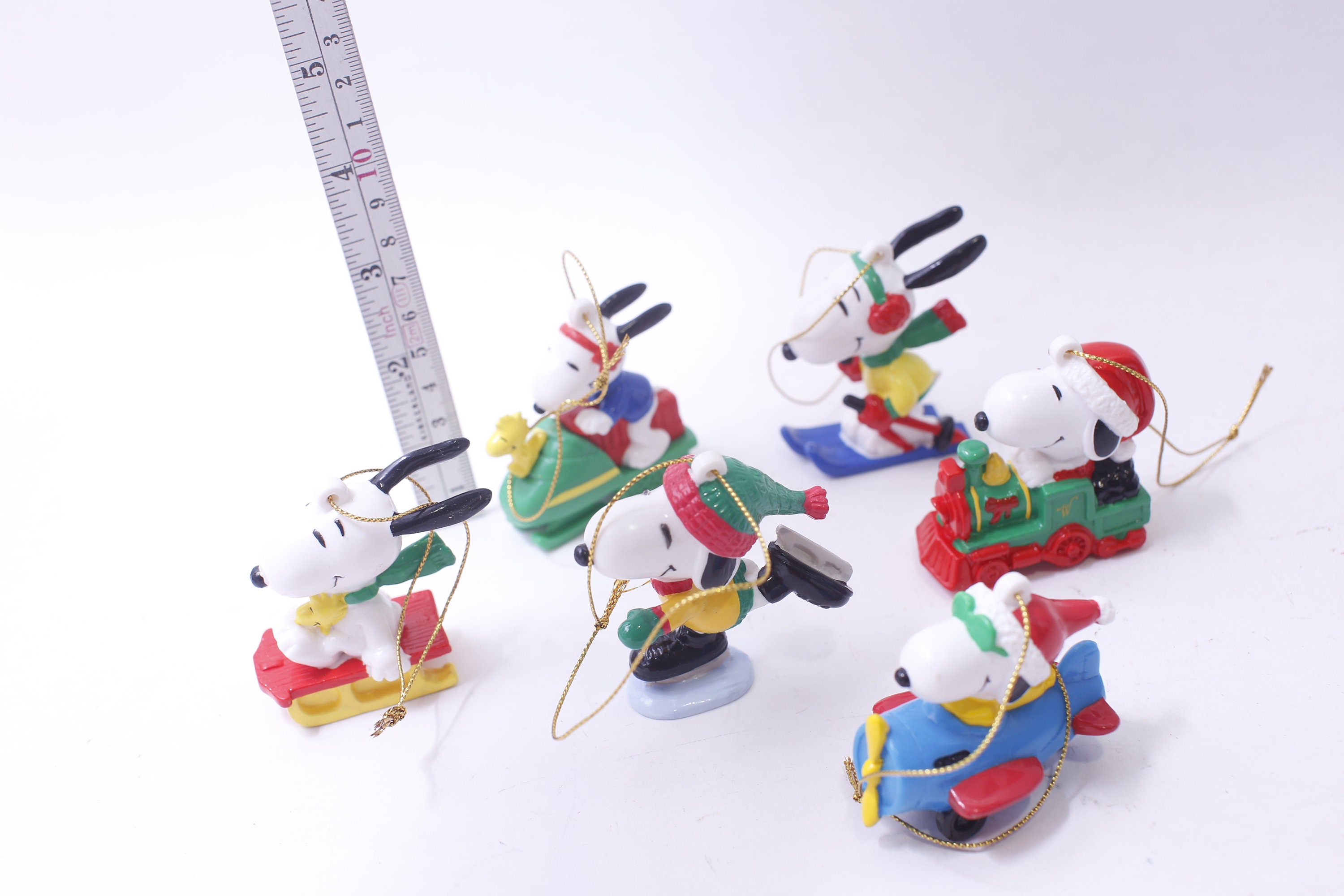 PEANUTS インテリア雑貨/SLV Peanuts Snoopy, Christmas Ornaments, Set of 6, Hanging Figurines