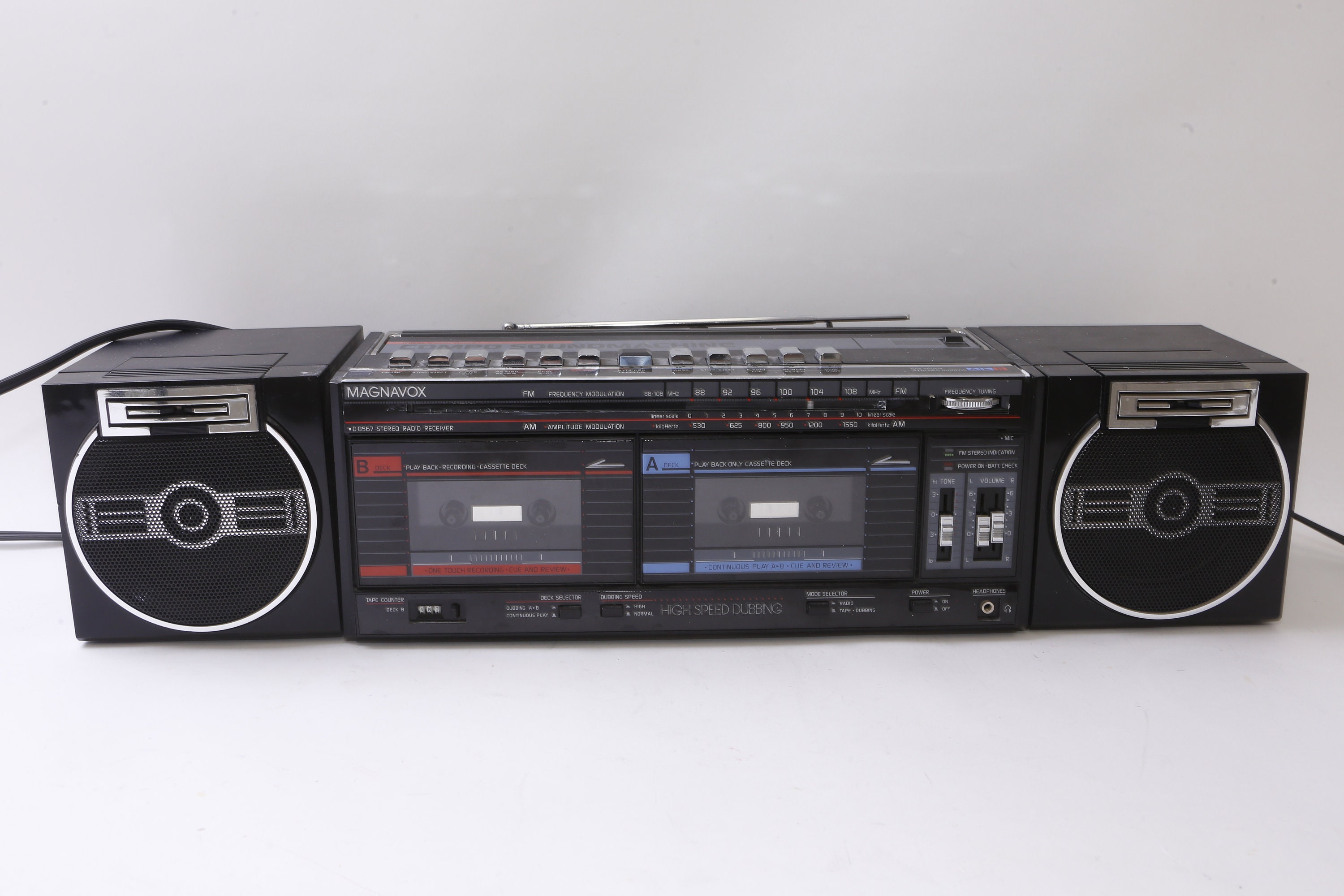 80s Magnavox Cassette Tape Player Radio Receiver Boombox