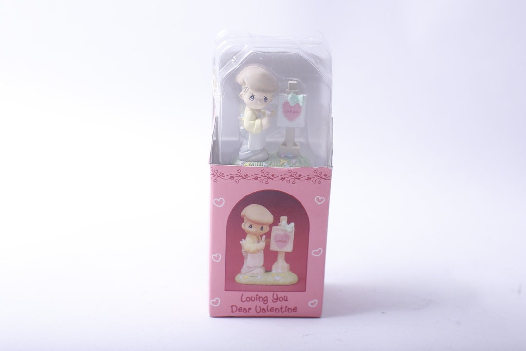 Precious Moments, Boy Artist Painting a Valentine Card, Figurine ...