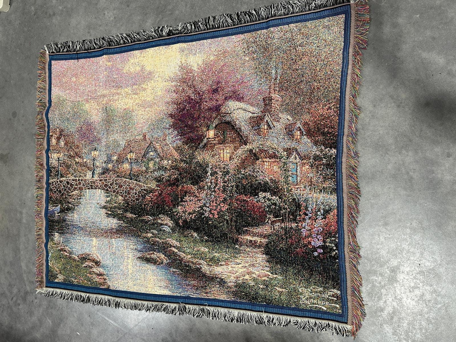 Thomas Kinkade Lighted Tapestry - Etsy