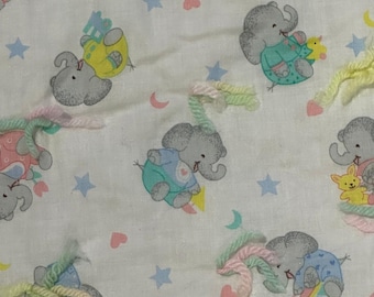 赤ちゃんゾウ、ヴィンテージ、ベビーブランケット、動物、保育園、寝具