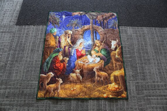 Christmas Holy Family Three Wise Men Three Kings Blanket Bed Throw 31x38 Holiday Home Interior Decor Vintage MISC 051 Etsy Canada