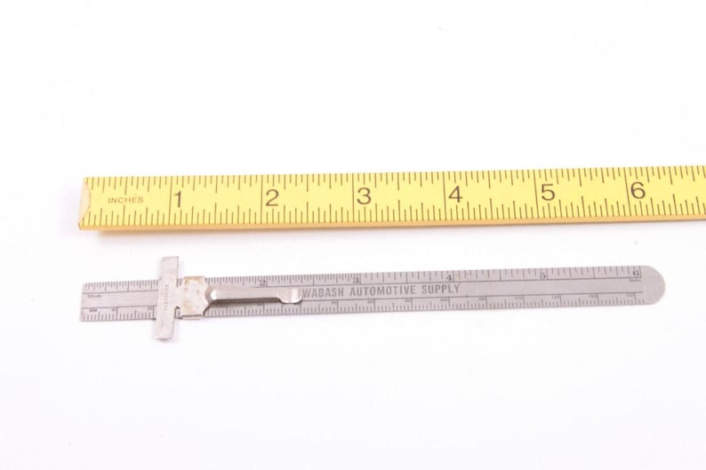 Washburn Automotive Supply Scale Ruler Vintage Depth Gage Ruler Slider ...