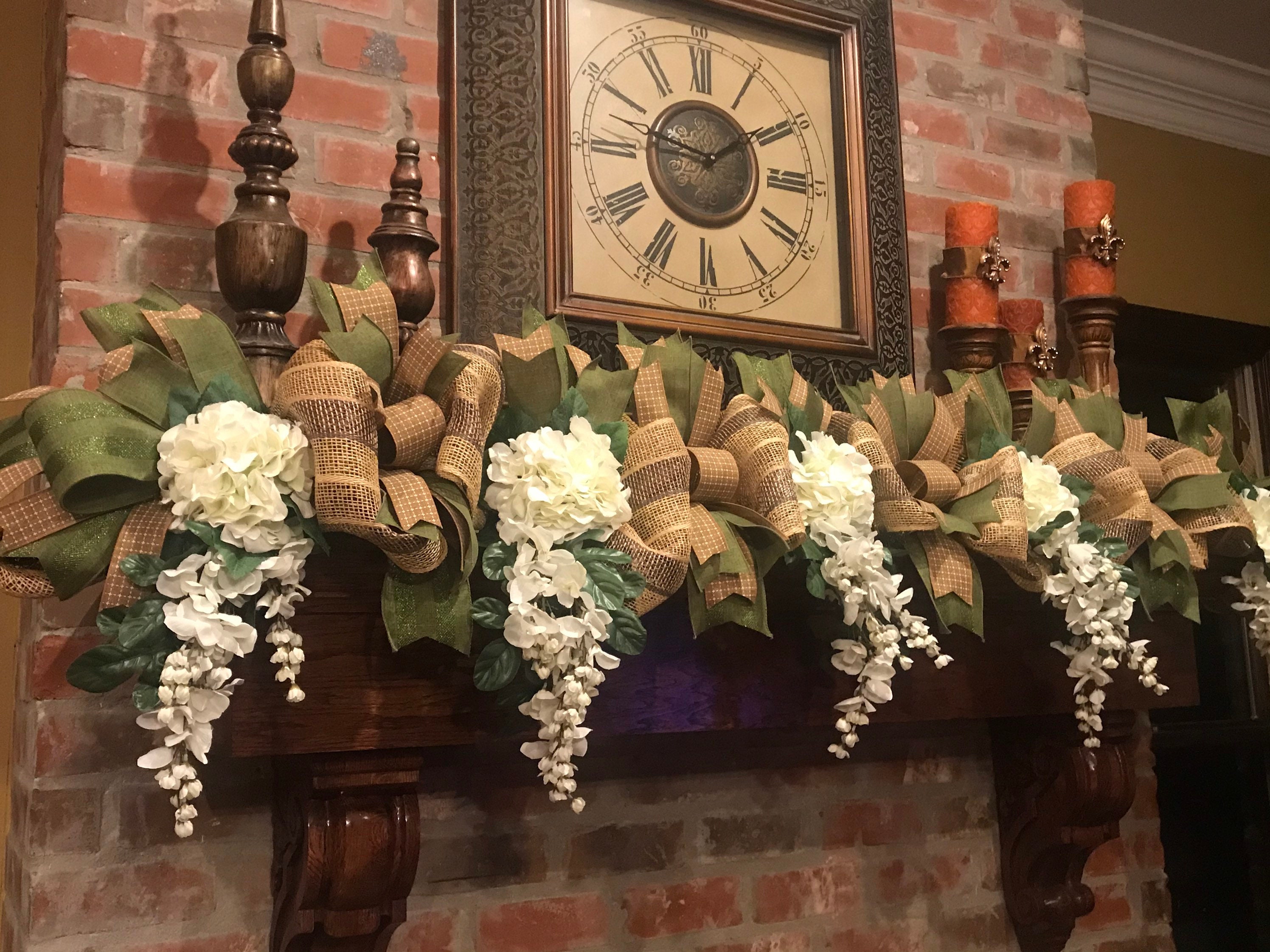 LARGE Fireplace Garland Large Mantel Swag Mantel Garland Etsy