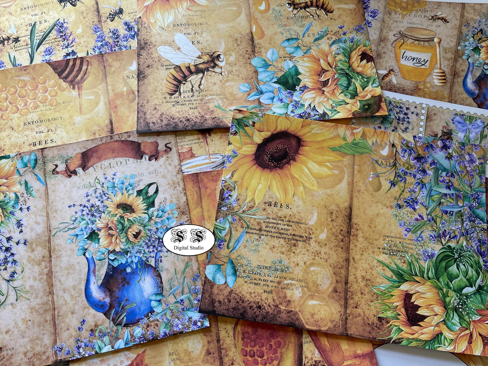 30 Sheets Busy Bee Journal Kit Journal Pages Bee Keeper Etsy
