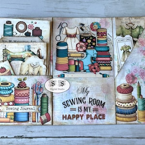 Sewing Folio Kit: Ephemera Junk Journal Insert (Printable)