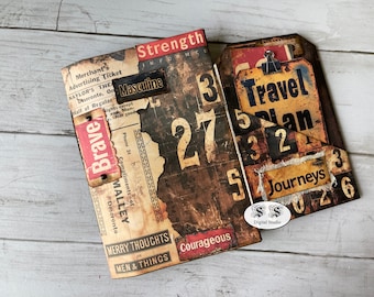 Masculine Travel Journal: Vintage Ephemera Folio (Digital Download)
