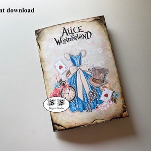 Insert de journal Alice au pays des merveilles, Folio, tea party, dossier, Junk Journal, Ephemera, Imprimable, Embellissement,