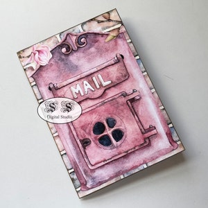 Happy mail Folio Kit, DIY Projekt, Ordner, Junk Journal, Kit, Journal Insert, Ephemera, printable, Verschönerung, Vintage, Digital, Download
