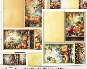 Printable Berry Journal card