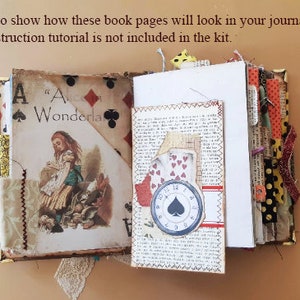 26 folhas, Alice no país das maravilhas, paisagem, páginas de diário indesejado, decorativo, livro 5x7, imprimível, pacote de papel, página de diário frente e verso, álbum de recortes