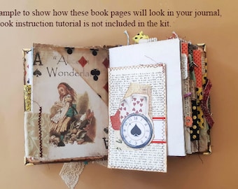 Alice in Wonderland Junk Journal Pages: Vintage Style Paper (Digital Download)