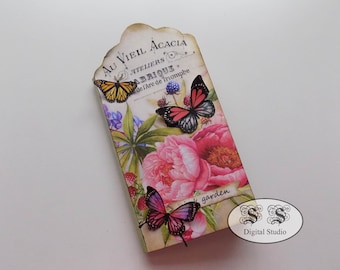 Floral Tag Journal: Rose Ephemera Booklet (Digital Download)