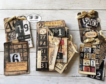 Industrial Number Folio Journal: Vintage Ephemera (Digital Download)