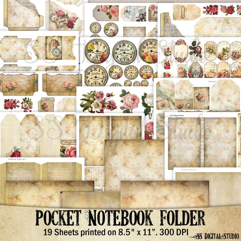 DIY Project Pocket Notebook Folder Folio Junk Journal Etsy Australia