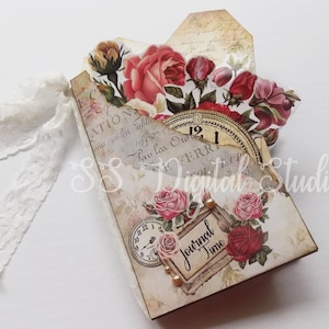 Shabby Chic Pocket Notebook: Junk Journal Kit (Digital Download)