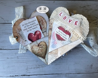 Heart Folio, Folder, Journal - Valentine Digital Kit