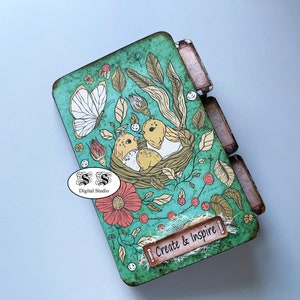 Folleto de almacenamiento de efímeras, carpeta estilo boho, folio, Diario basura, Kit, Diario Efímera, Imprimible, Embellecimiento, Vintage, Digital