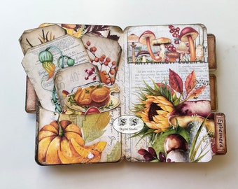 Autumn Ephemera Storage Booklet: Junk Journal Kit (Digital Download)