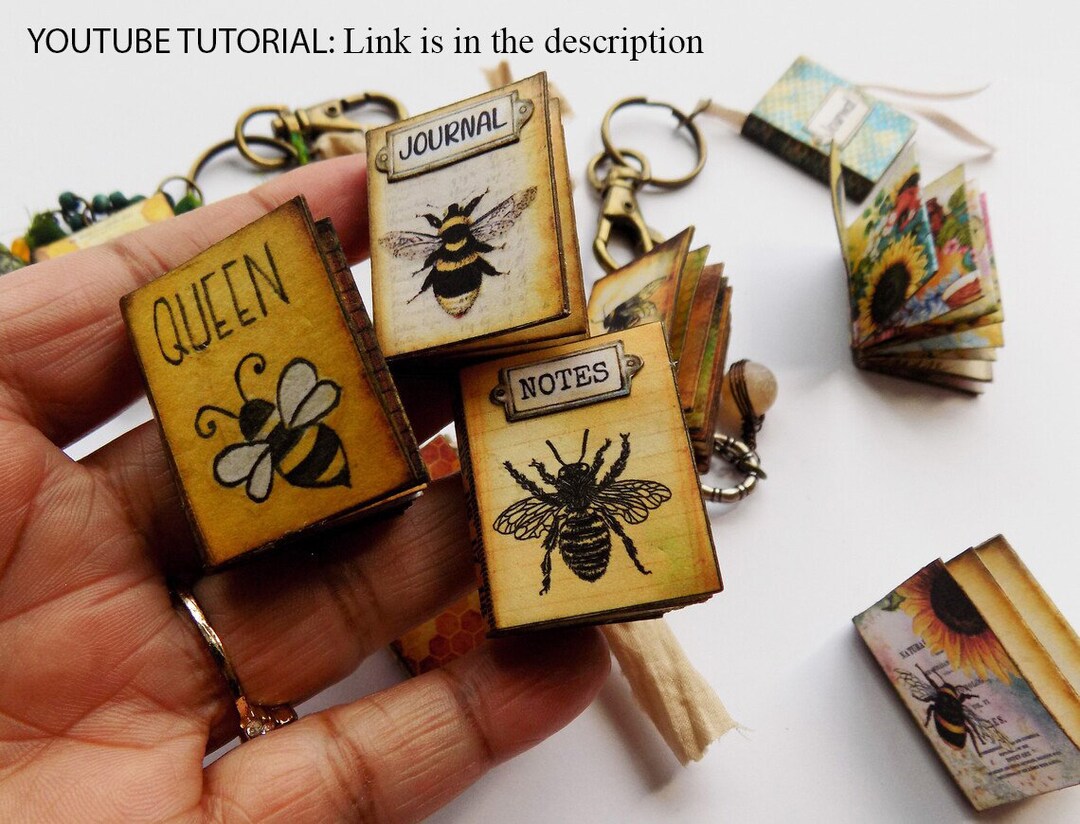 Bee Keeper Journal , Busy Bee , Mini Book, Book Charm, Printable Mini ...