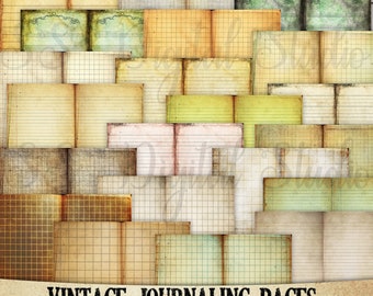Vintage Grunge Journal Paper: Lined & Graph Printable (Digital Download)