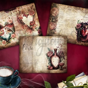 Esplora la magia dell'amore appassionato con il nostro kit di diario romantico vintage