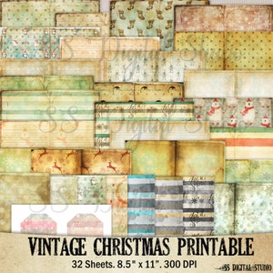 Vintage Christmas Journal Kit: Printable Ephemera (Digital Download)