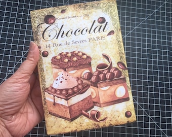Chocolate Theme Journal Kit: Vintage Ephemera, Tags (Digital Download)