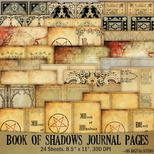 Book of Shadows Journal Pages: Gothic Grimoire (Digital Download)