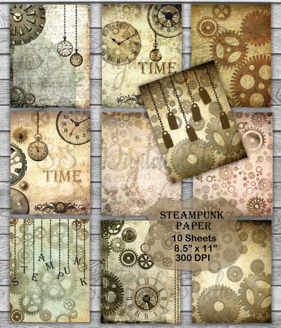 Steampunk and Grunge Junk Journal Ephemera, Papers, Pockets, Tags and  More!: A Paper Junk Journal Kit With Everything You Need to Make a DIY  Steampunk