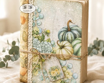 Pumpkin Harvest Journal Kit: Fall Ephemera, Thanksgiving (PDF Sheets)