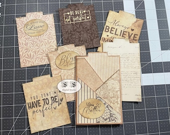 Vintage Junk Journal Kit: Pocket Tag Ephemera (Digital Download)