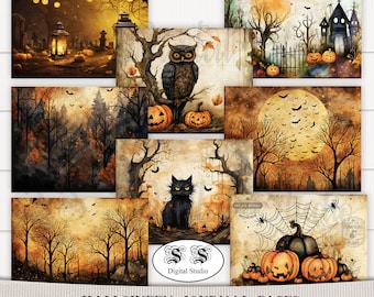 Halloween Journal Paper: Mystical Witchcraft Scrapbook Pages (Digital Download)